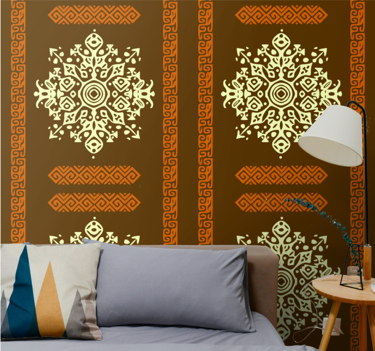 Ethnic golden mandalas master bedroom wallpaper - TenStickers
