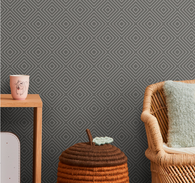 Diamond Geometric wallpaper geometric - TenStickers