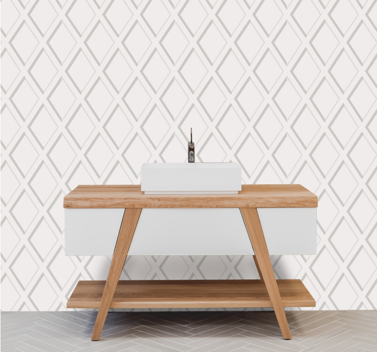 Diamond 3D texture bathroom wallpaper - TenStickers