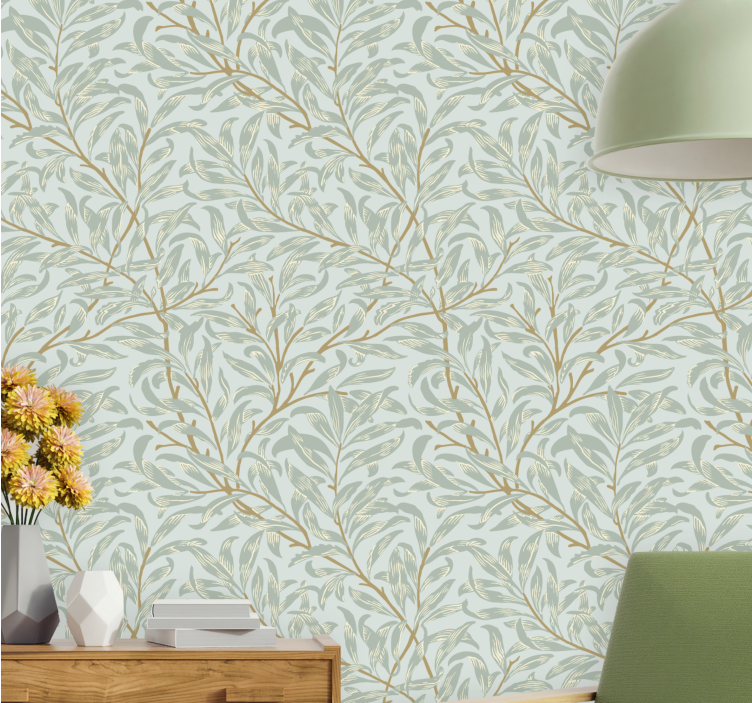 Drawn Branches pattern tree wallpaper - TenStickers