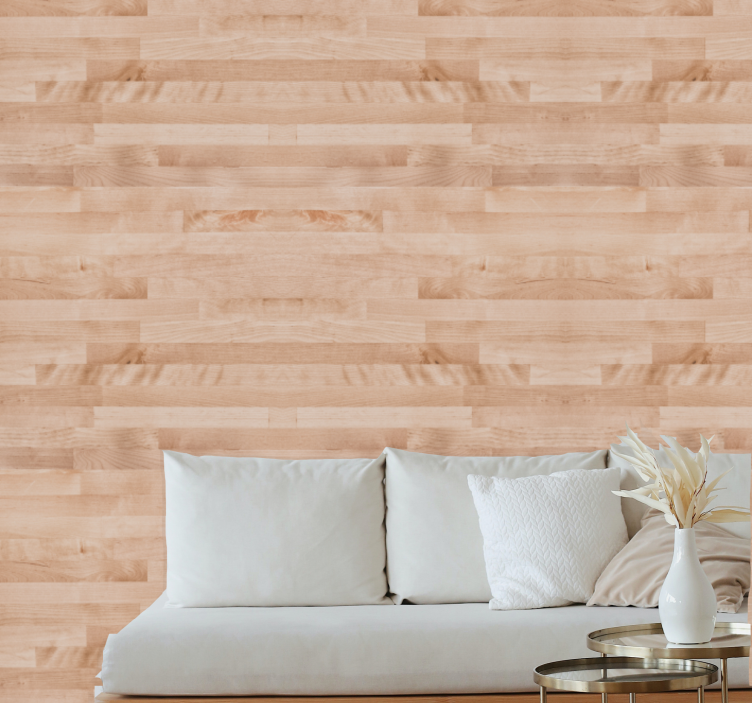 Brown wooden plank Wood Effect  Wallpaper - TenStickers