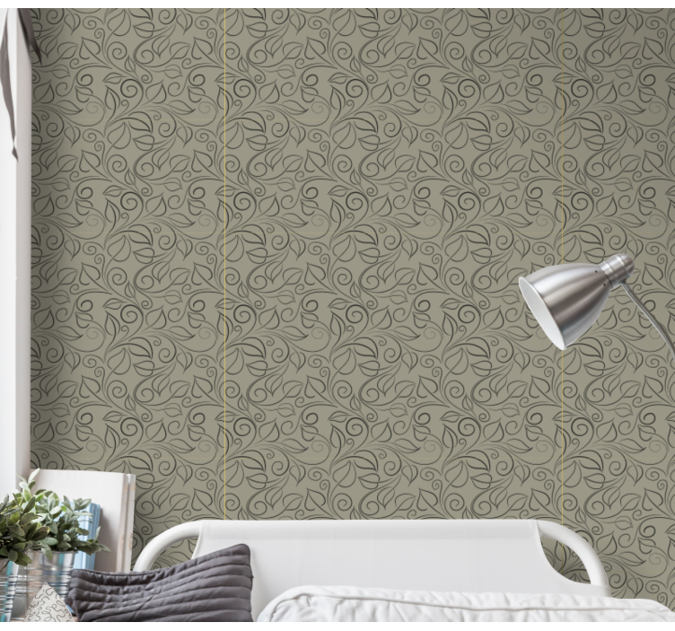 Elegant Swirls ornamental wallpaper - TenStickers