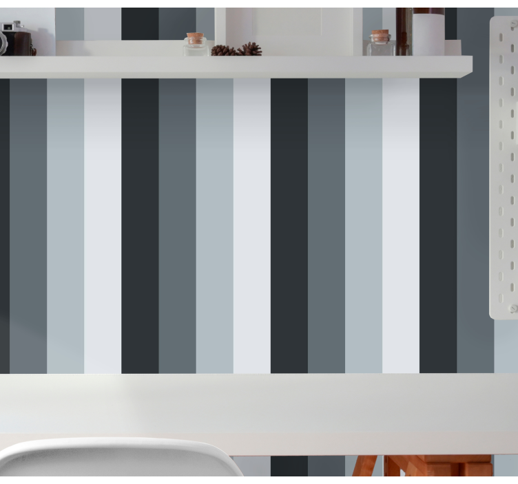 Elegant vertical gray stripes wallpaper - TenStickers