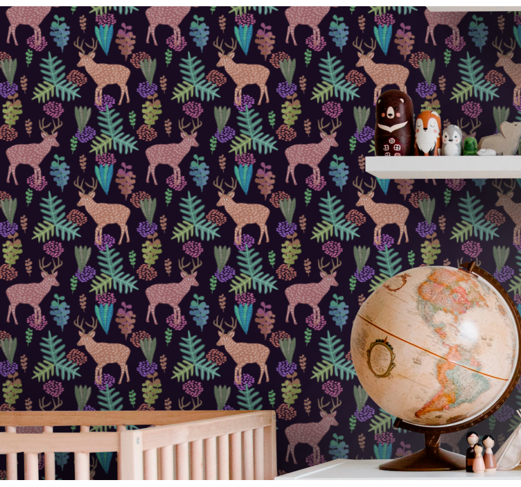 Enchanted Forest Scene animals wallpaper - TenStickers
