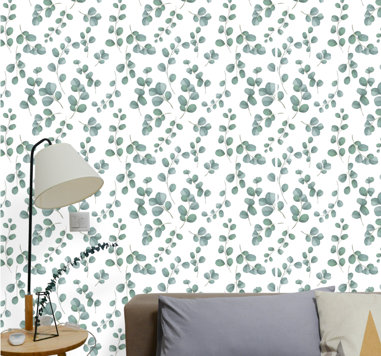 Eucalyptus vine elegance leaves wallpaper - TenStickers