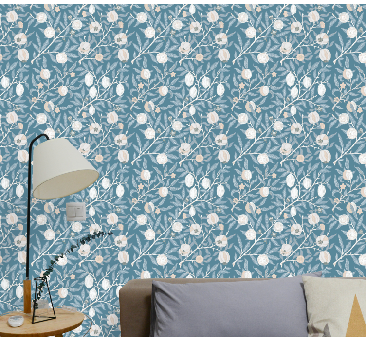 Fancy vintage Flower pattern Wallpaper - TenStickers