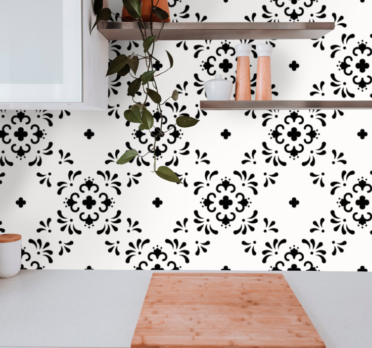 Floral Ornament floral wallpaper - TenStickers