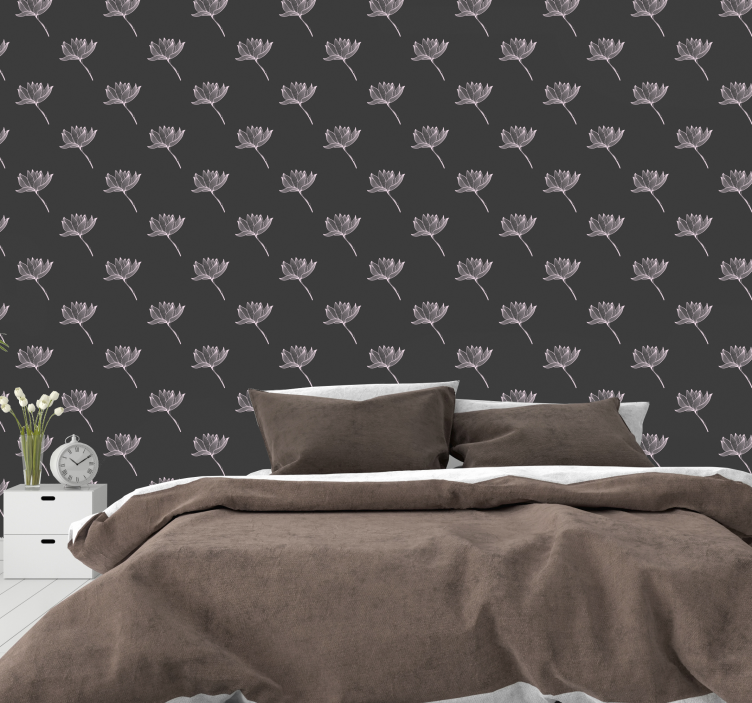 Floral wallpaper elegant floral accent - TenStickers