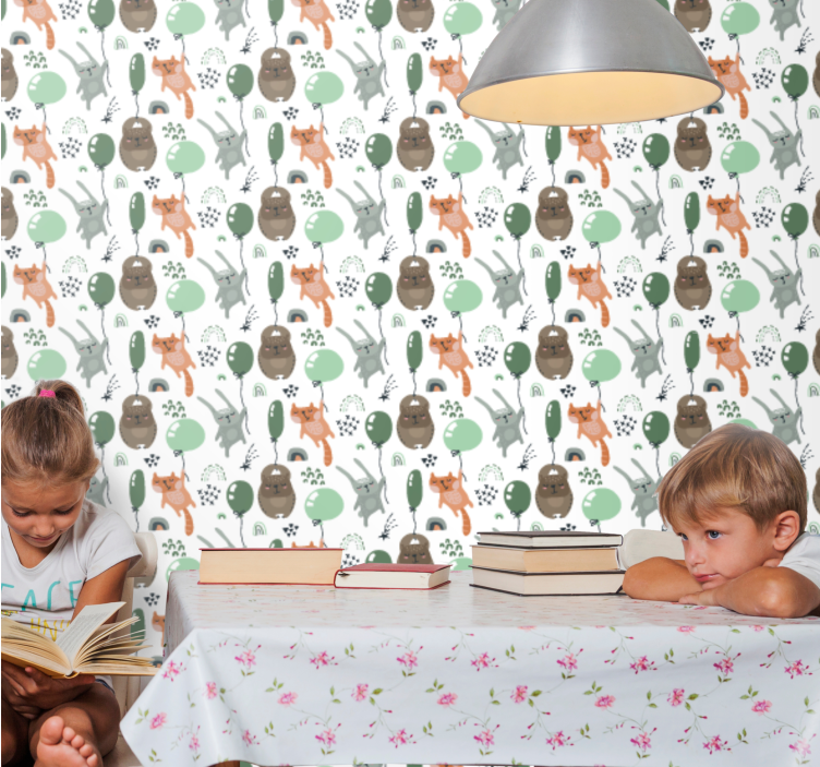 Forest Animal Motifs animals wallpaper - TenStickers