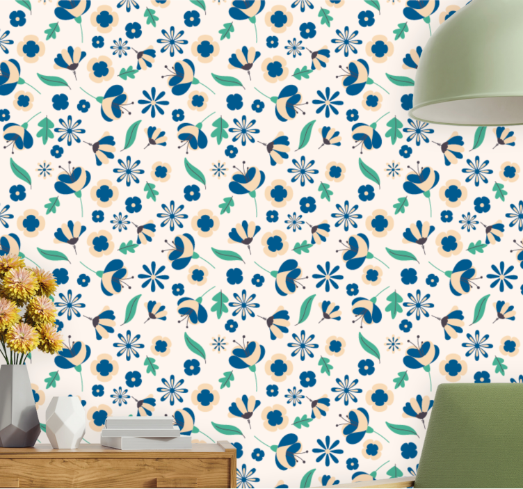French provincial white pattern wallpaper - TenStickers