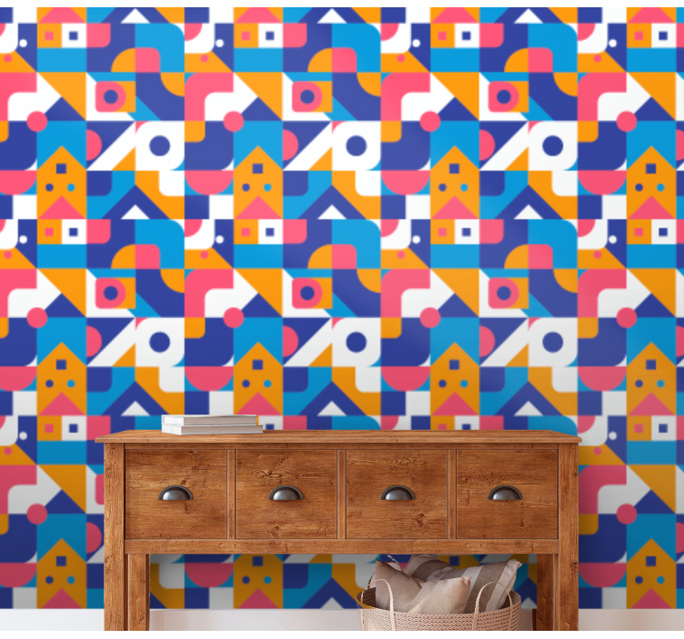 Geometric Abstraction wallpaper geometric - TenStickers