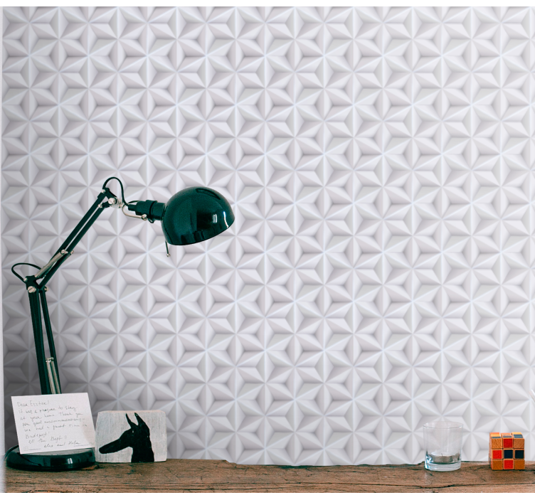 Geometric Embossing wallpaper geometric - TenStickers