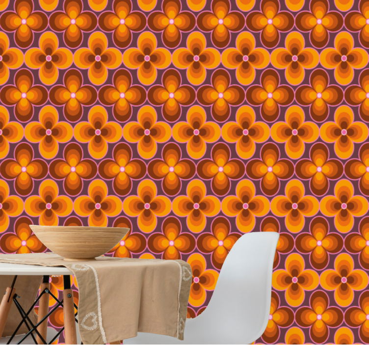 Geometric Floral Burst wallpaper geometric - TenStickers