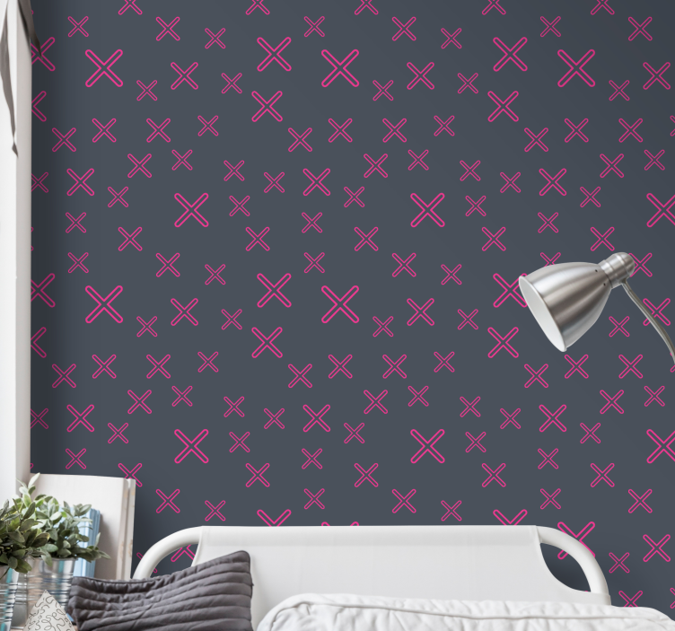 Geometric Kisses wallpaper geometric - TenStickers