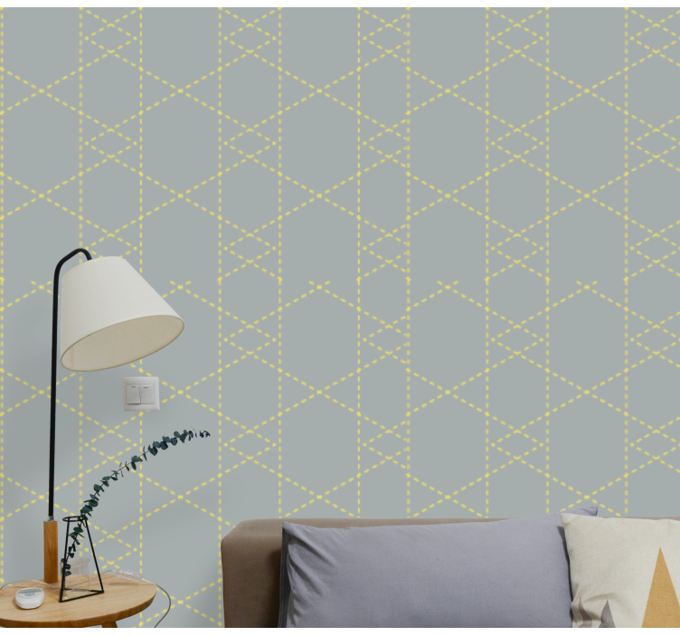 Geometric Lattice Pattern wallpaper geometric - TenStickers