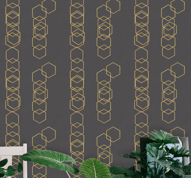 Geometric Linear Design wallpaper geometric - TenStickers