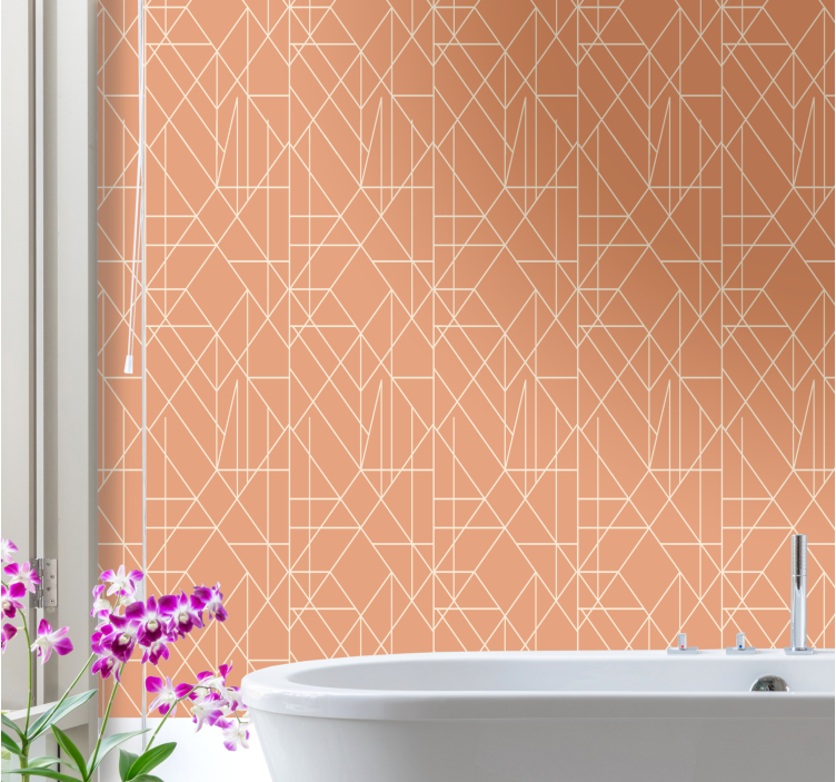 Geometric Linear wallpaper geometric - TenStickers