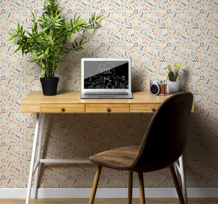 Geometric Pattern Hues wallpaper geometric - TenStickers