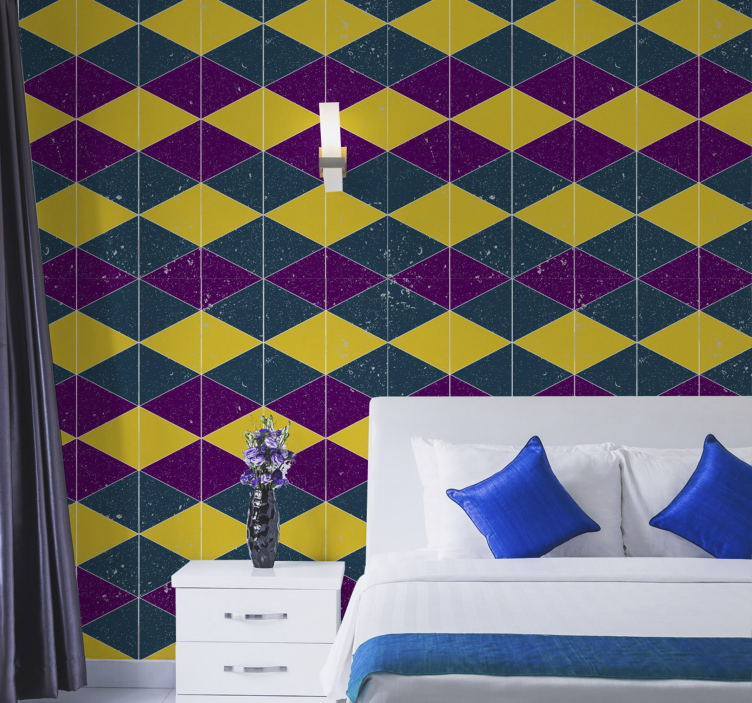 Geometric Patterned Design wallpaper geometric - TenStickers