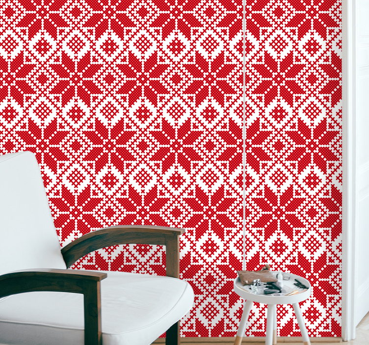 Geometric Patterned wallpaper geometric - TenStickers