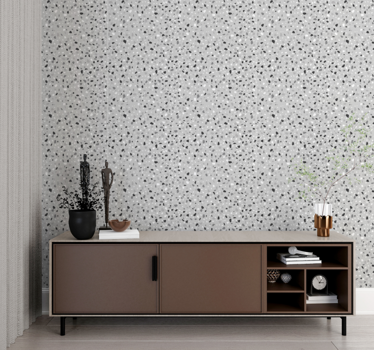 Gray terrazo stone wallpaper - TenStickers