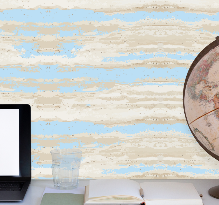 Horizontal Layered Design wallpaper horizontal stripes - TenStickers