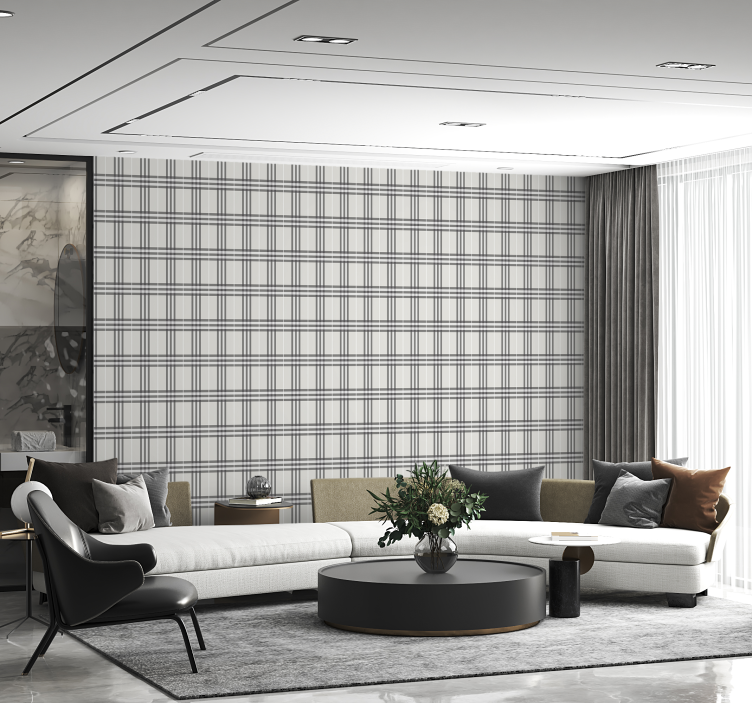 Interlaced pattern wallpaper squares - TenStickers