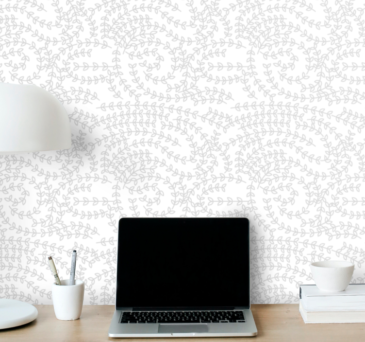 Intricate Line Patterns leaves wallpaper - TenStickers