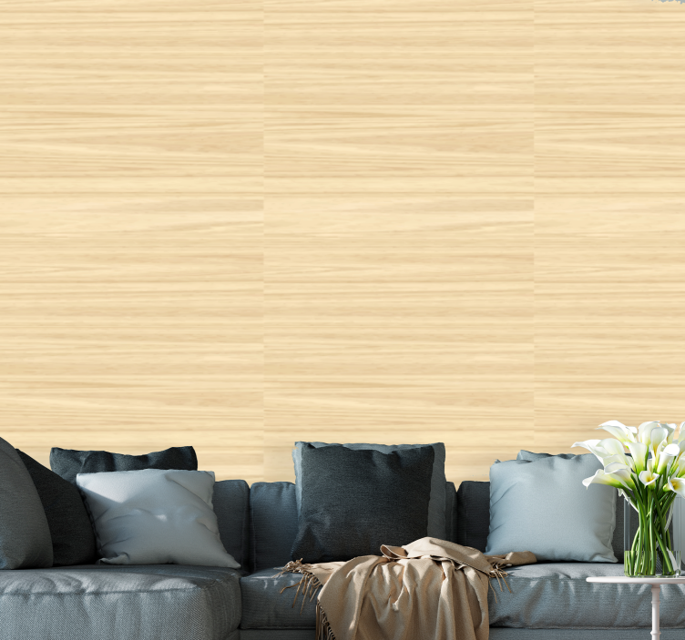"Japandi" design Wood Effect  Wallpaper - TenStickers