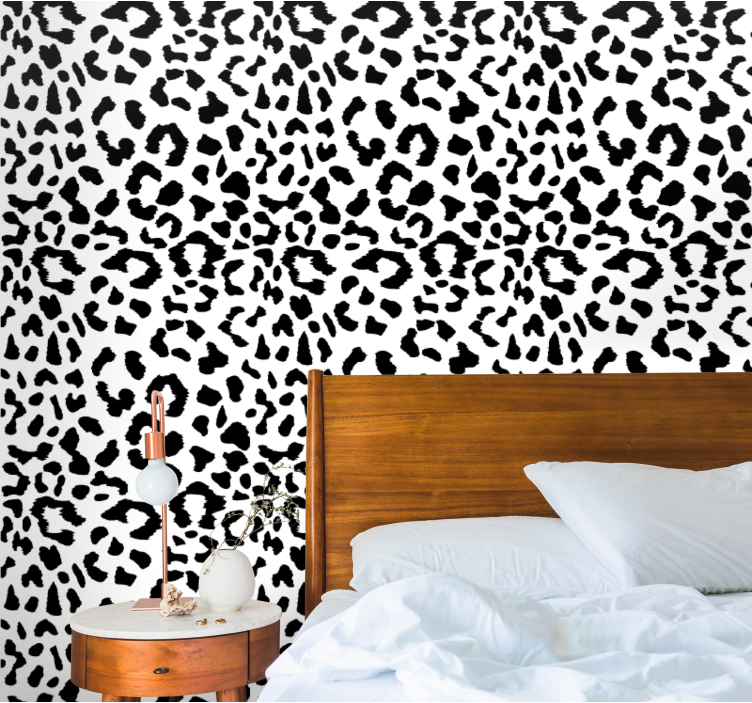 Leopard simple animal print wallpaper - TenStickers