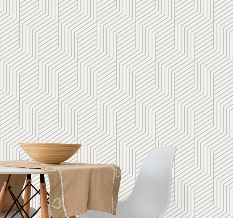 Linear Maze Pattern wallpaper geometric - TenStickers