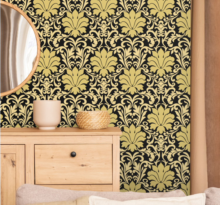 Luxury damask style classic wallpaper - TenStickers