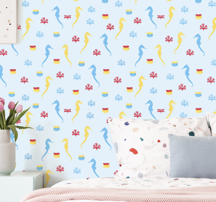 Marine Motif fishes wallpaper - TenStickers