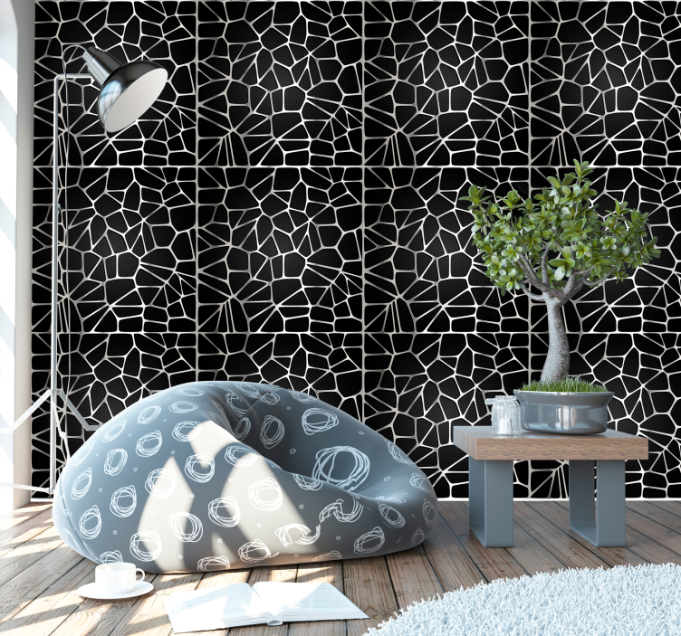 Metallic Pattern Abstract Wallpaper - TenStickers