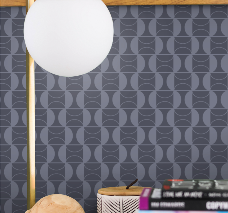 Modern Curved Shapes wallpaper geometric - TenStickers