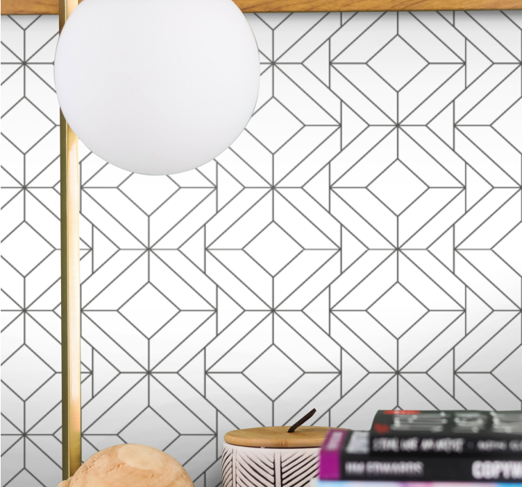 Modern Patterned Elements wallpaper geometric - TenStickers