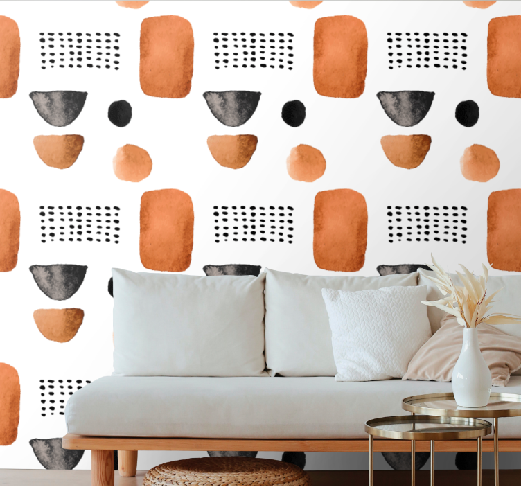 Modern Shape Patterns wallpaper geometric - TenStickers