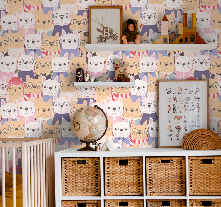 Multicolor dogs Animal Wallpaper - TenStickers