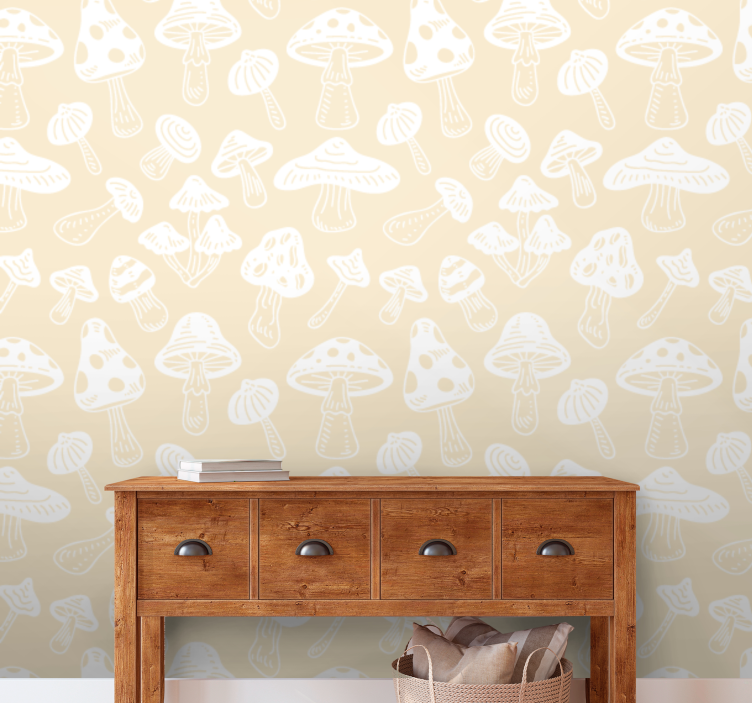Mushroom Sketches animals wallpaper - TenStickers