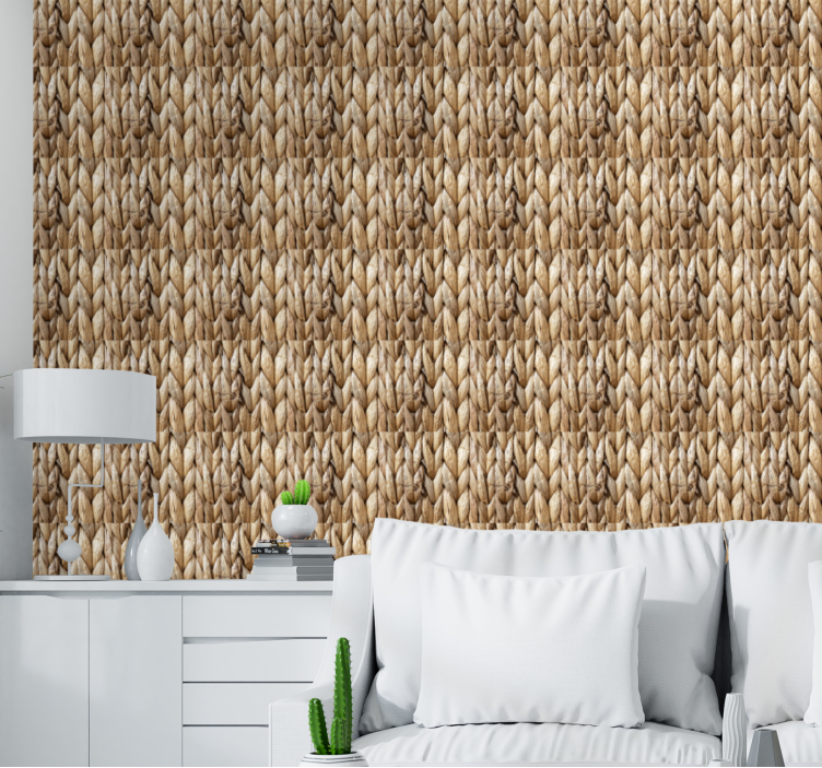 Natural fabric motif textured wallpaper - TenStickers