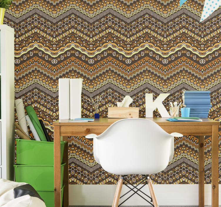 Ornamental Pattern art wallpaper - TenStickers