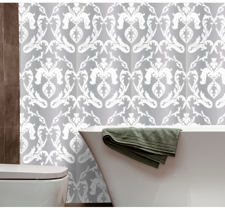Ornate Damask floral wallpaper - TenStickers