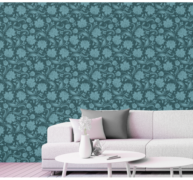 Ornate Flourish Pattern floral wallpaper - TenStickers