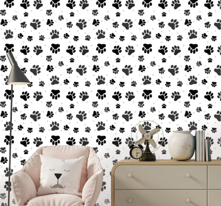 Paw Prints animals wallpaper - TenStickers