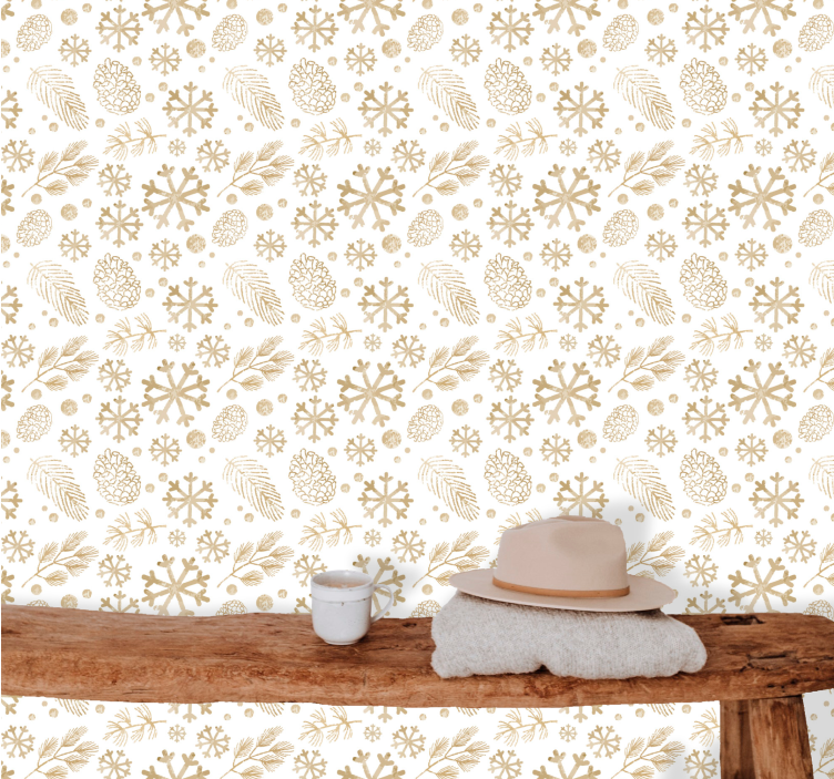 Pinecone Patterns art wallpaper - TenStickers