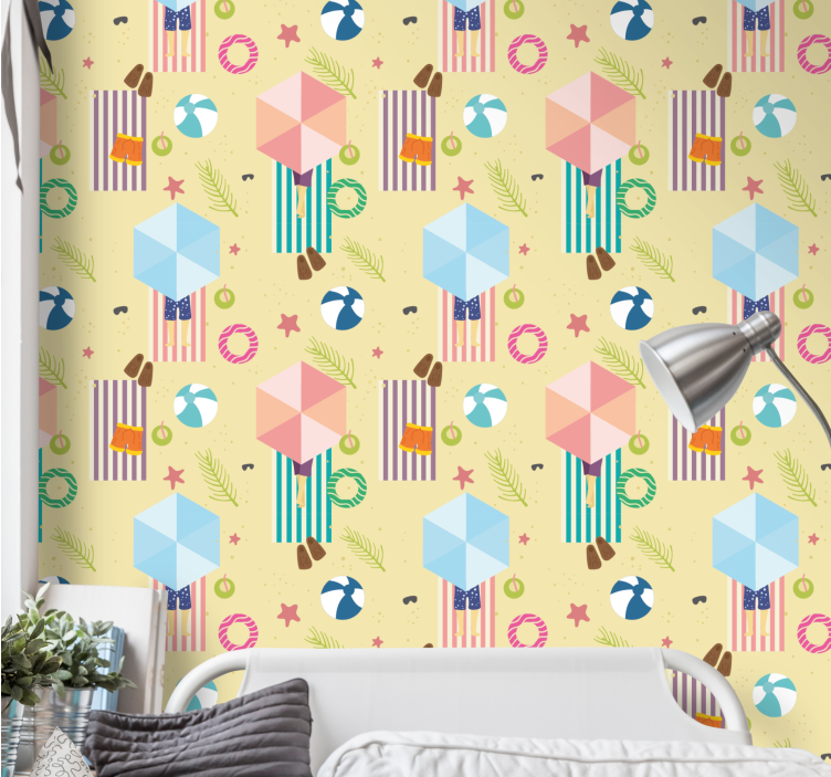 Playful Seasonal Elements holiday christmas wallpaper - TenStickers