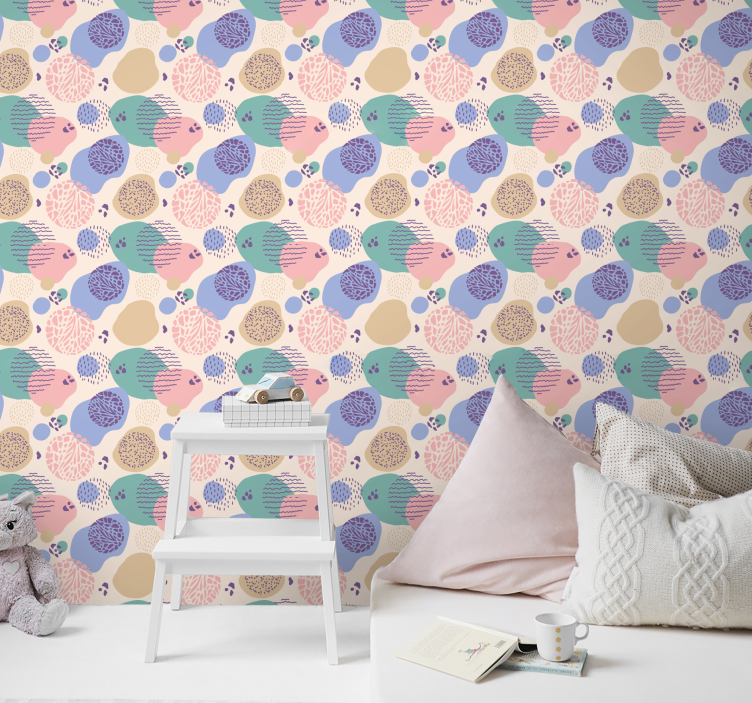 Polka Texture Blend polka dots wallpaper - TenStickers