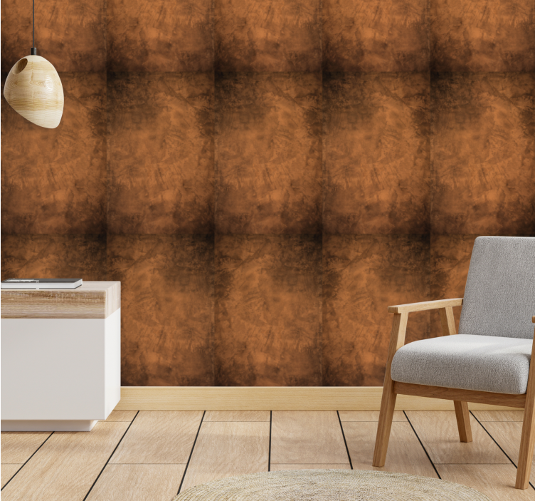 Wood effect wallpaper rustic brown finish - TenStickers