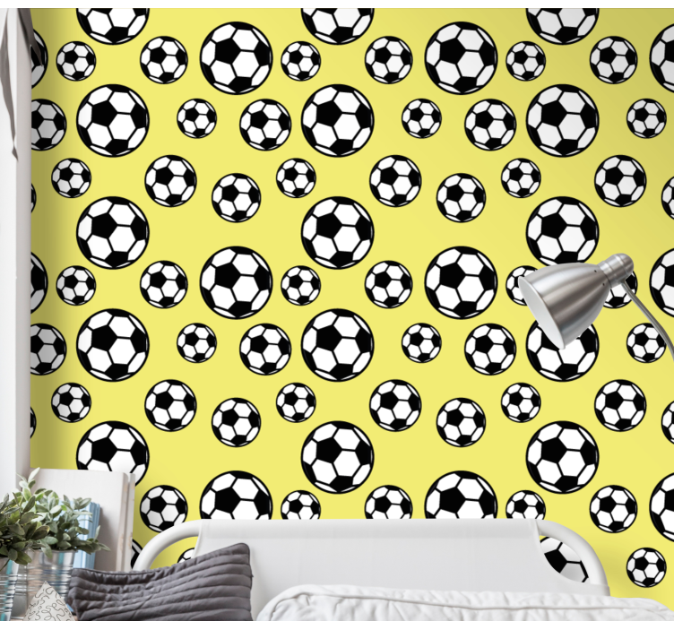 Soccer Pattern animals wallpaper - TenStickers
