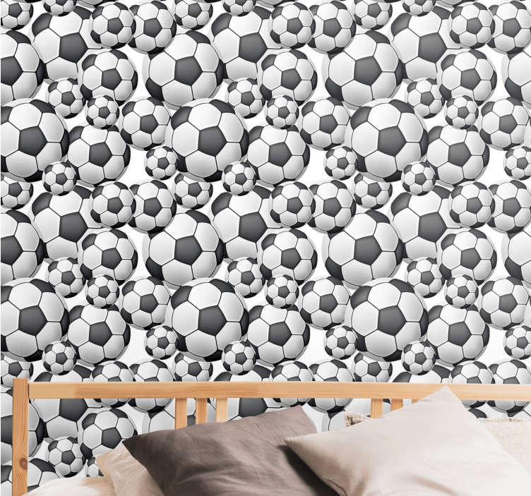 Soccer Spheres wallpaper childrens room - TenStickers